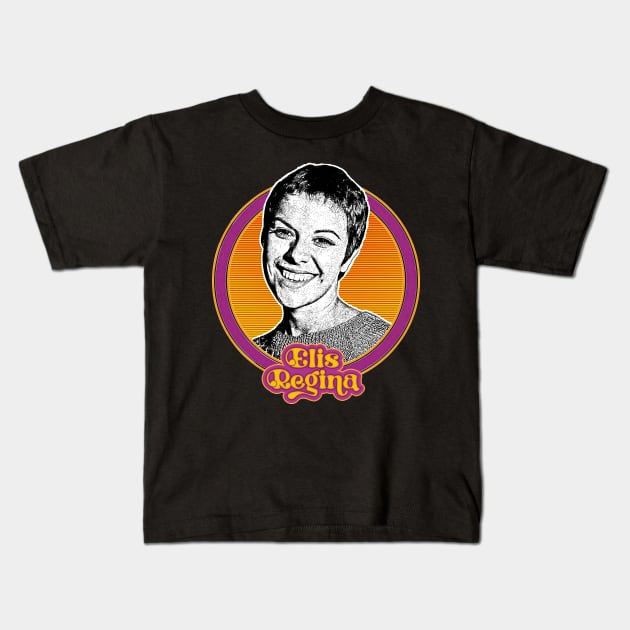 Elis Regina /// Retro Style Fan Art Design Kids T-Shirt by DankFutura